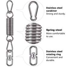 Hammock Chair Hanging Kit Swing Spring Hardware, Heavy Duty Suspension Swivel Hanger Hook For Hanging Chair, Rocking Seat, Porch Swing, Garden, 550 LB - 銀色 - 查看 2