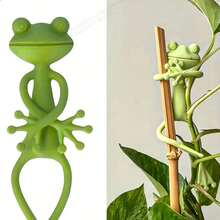 Multi-Piece Frog-Shaped Plant Support Rack, Suitable For Potted Plant Shaping, Support And Assist Plant Growth, Also Can Be Used For Decorating Rock Garden, Wall Hanging Or As Binding Tool, Cute Design To Add Color To Your Garden - Green - View 2