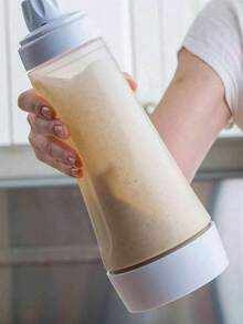 Easy-Pour Pancake Batter Dispenser & Shaker Bottle - 1000ml Hand-Shaker Batter Dispenser With Mixing Ball - Ideal For Cupcakes, Crepes, Waffles, And Pancakes - Kitchen Gadget With Measurement Markings - Hand-Shaker Batter Bottle - Batter Dispenser - Batter Mixing & Dispensing Container - 查看 5