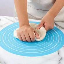 Thảm nướng tròn bằng silicon, tấm lót nhào bột chống dính có vạch đo, dụng cụ nấu ăn nhà bếp. - Nhiều màu - Xem 6
