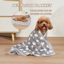 All Season Star Pattern Pet Bed Cushion, Comfortable Sleeping Mat Sofa Pad Suitable For Small-Medium Pets - Grey - View 3