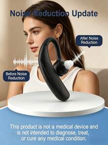 耳挂式助听器，可充电式个人声音放大器，具有降噪功能、可调节音量，适合老年人，助听器轻便谨慎，适合日常使用。 - 查看 1