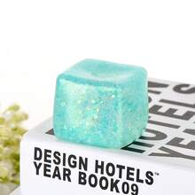 1pc Squishy Stress Relief Cube, Soft & Bouncy Texture, TPR Material, Suitable For Teens, Malt Sugar Squeeze Toy, Stress Relief Squeeze - Multicolor - View 13