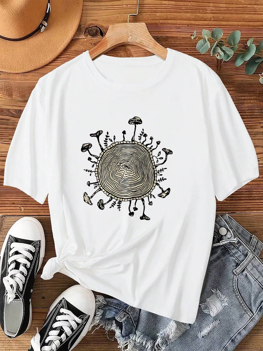 Women T-Shirts - [White] - View 1
