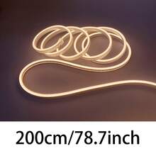 1 Stück 100cm-500cm LED Neonlichtstreifen, USB betriebene flexible Warmweiß Lichtleiste, geeignet für Schlafzimmer, Küche, Wohnzimmer, Schrank, Kleiderschrank, Schreibtisch, Wand, Party, Hochzeit, Halloween, Weihnachtsdekoration - Warmes Licht - Übersicht 14