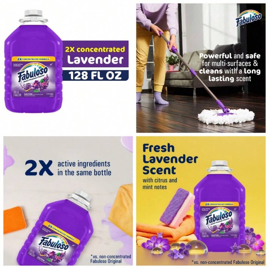 Lavender Scented Multi-Surface All Purpose Floor Cleaner Concentrate 128 Fl Oz - 1 - 查看 1