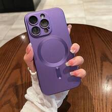 Magnetic Wireless Charging Phone Case With Camera Protection For IPhone 17 Pro Max, 16, 15, 14, 13, 12, 11 Pro Plus, 17e - Dark Purple - View 9