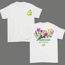 2026 New Summer Masters Amen Corner Golf Shirt, Soft Vintage Cotton T-Shirt, Breathable Classic Collar, Casual Menswear, Sportswear Gift For Cas - 黑色 - 查看 7
