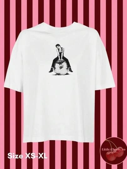 Kiss All The Time Disco Tee, Retro Aesthetic Organic Cotton Shirt, Groovy Music Lover Oversized Top,  Inspired Oversized T-Shirt