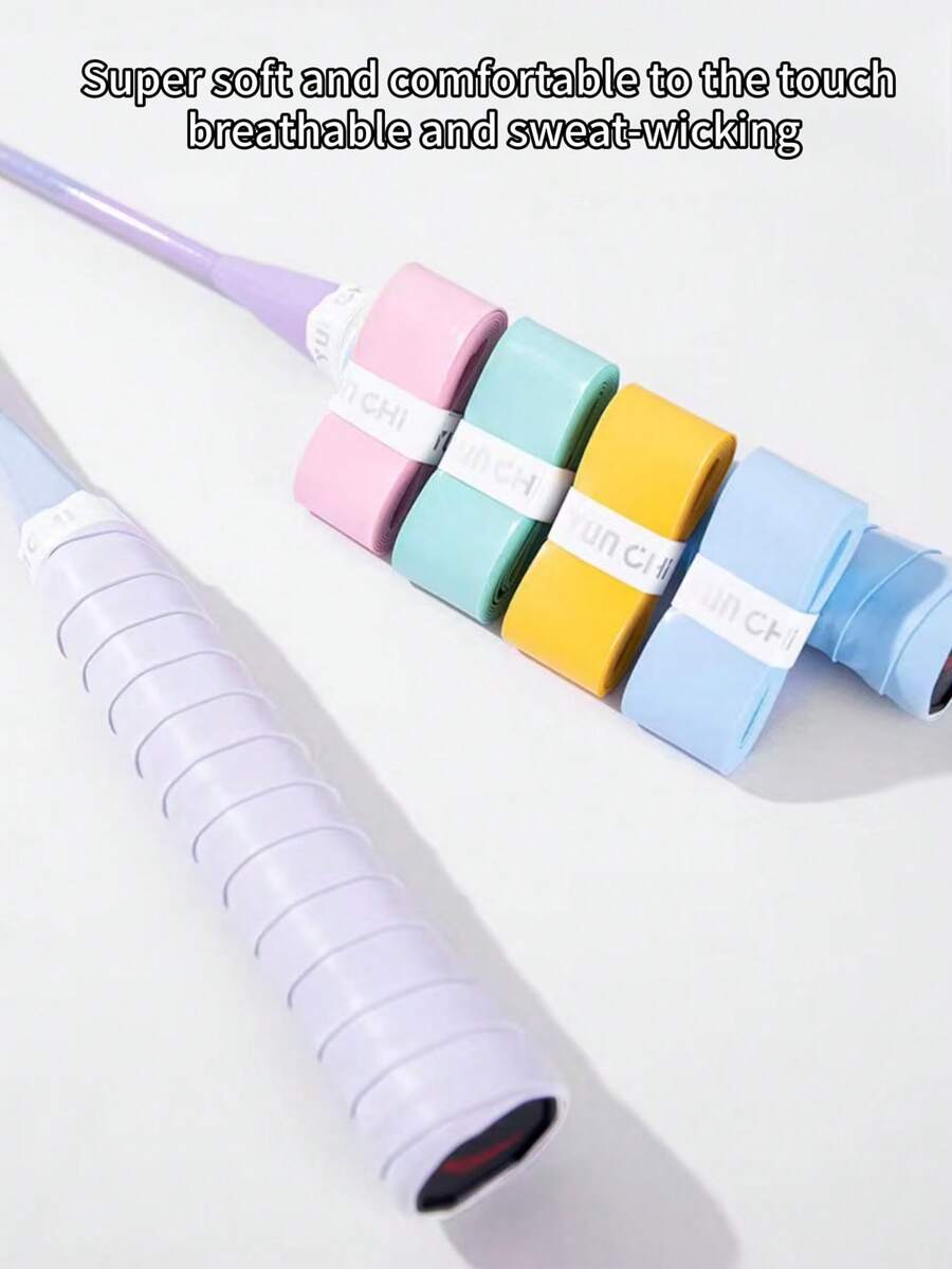 6PCS/2PCS/1PC Non-Slip Sweat-Absorbent Badminton Racket Grip Tape - Pre-Cut Trimmable, Macaron Color Unique Design Easy To Apply, Universal For Multiple Rackets - Tennis/Pickleball/Cricket/Golf/Baseball/Badminton Racket/Fishing Rod Etc. - Enhanced Performance, Ultra-Thin Ultra-Soft, Badminton Racket Grip Wrap | High Adhesion Sweat-Absorbent, Multiple Colors Available (Black/White/Pink/Blue/Purple/Cyan/Red/Yellow/Green/Orange/Dark Blue Etc.) Good Value For Money - High Cost-Performance