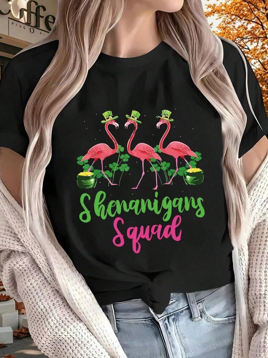 Estilo superior de Ins para todos los días. Camiseta imprescindible con estampado de letras, estilo casual, para hombre, ideal para la playa en primavera. Regalo perfecto para el Día de San Patricio. 1 pieza. Nueva camiseta de verano para mujer, de manga corta y estampado puro, disponible en negro y blanco, adecuada para todas las estaciones, ideal para actividades al aire libre, en casa, deportes, fiestas y vacaciones. Prenda casual diaria que combina con todo para hombre. - Negro - Ver 1