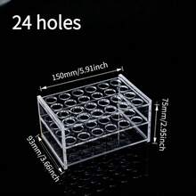 Giá đỡ ống nghiệm acrylic 24/18 lỗ, giá đỡ phòng thí nghiệm trong suốt có đế chống trượt, lỗ đa năng 16mm, giá trưng bày hóa chất, nước hoa chống vỡ, giá đỡ ống ly tâm cho dự án khoa học tự làm, dụng cụ lưu trữ [Không bao gồm ống nghiệm] - Nhiều màu - Xem 8