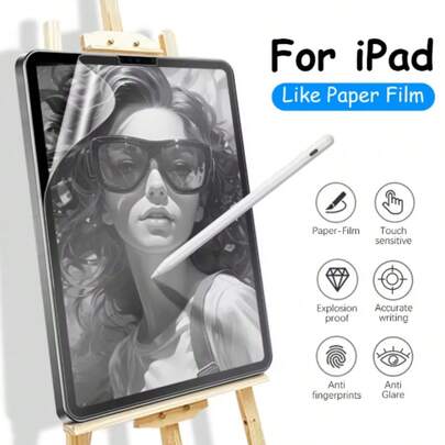 1 pieza Protector de pantalla de película suave PET, alta definición, alta transparencia, resistente a los arañazos, anti-caídas, cobertura de pantalla completa, fuerte anti-huellas dactilares, táctil sensible, anti-reflejo, compatible con iPad (Air4/5/6/7) 10th Gen, 11 A16 (2025), Air 11-Inch (2026), 12 11-Inch (2026)