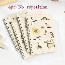 字母线圈笔记本，可爱宠物系列，学生练习本，烫金工艺高档日记本。采用米色护眼横格纸，不渗墨，边缘光滑，长时间书写舒适。是节日派对送给孩子的完美礼物。 - 彩色 - 查看 11