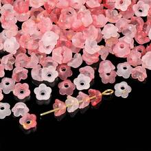 100 piezas de cuentas de lirio del valle con polvo de oro degradado, cuentas sueltas, accesorios de joyería DIY, pendientes de flor hechos a mano, materiales para collares - Multicolor - Ver 13