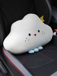 1pc Cute Cloud Shaped Fabric Neck & Waist Pillow, Car Interior Decor - Multicolor - View 15