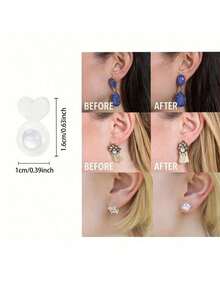 Earring Lifter Backs, Suitable For Heavy Earrings, Hidden Pads, Prevent Earlobe Sagging, Earring Enhancers, Fit For Stud And Dangle Earrings, For Women - One Size - View 6