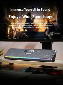 Acer Loa máy tính Bluetooth, loa để bàn gia đình, loa siêu trầm mạnh mẽ, hỗ trợ phát nhạc từ thẻ TF/USB, tương thích với máy tính xách tay/điện thoại di động/máy tính để bàn, âm thanh vòm độ nét cao. - Xem 7