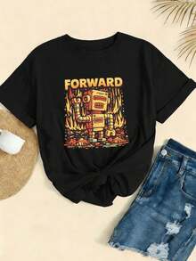 Women T-Shirts - Black - View 2