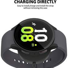 Bộ 2 ốp lưng tương thích với Samsung Galaxy Watch 6 và 7 (44mm và 40mm). Ốp bảo vệ 2 trong 1 này được làm từ chất liệu PC cứng cáp, chống sốc và chống trầy xước, kèm theo miếng dán bảo vệ màn hình bằng kính cường lực. Phù hợp cho cả nam và nữ, thời trang và thể thao, thoải mái khi đeo và cảm ứng nhạy. - màu đen - Xem 5