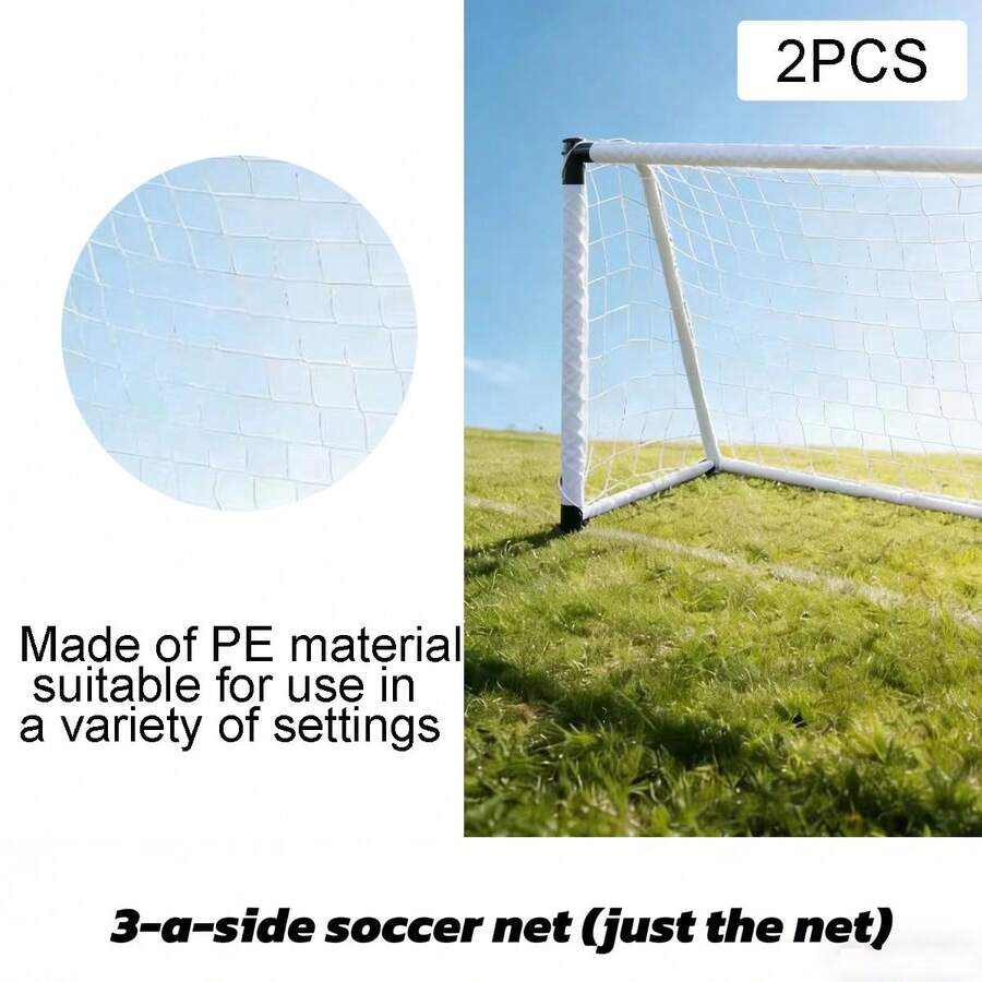 2pcs Football Rebound Net, Graduation/Labor Day Gift, 3-A-Side Football Rebounder Net, Without Goal Frame, Outdoor Football Training Equipment, Adult Size Football Net Set, Including Storage Bag