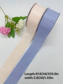 3.8cm Wide Linen Gift Packaging Shoe Flower Hat Decor Ribbon, 10 Yards/Roll - View 2
