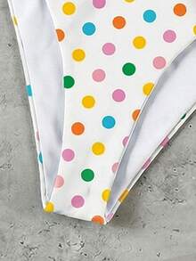 Hàng mới về mùa Xuân/Hè, thời trang Âu Mỹ, gợi cảm, thanh lịch, họa tiết chấm bi, bikini 3 mảnh dành cho nữ, thích hợp đi biển, nghỉ mát, hẹn hò. - Nhiều màu - Xem 5