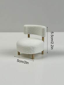 Figurita de Grado de Coleccionista, Modelo de Sofá Silla a Escala 1:12, Modelo de Silla de Plástico Duro con Terciopelo Falso, Adorno de Taburete de Ocio en Miniatura, Pequeño Adorno de Decoración de Halloween, Sofá de Accesorio para Fotografía de Micro Escena - Modelo de sofá - Ver 3