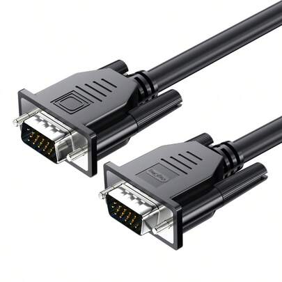 VegGieg VGA公对公连接线，1080P高清视频线，通用信号线，适用于电脑显示器和投影仪，1.5米/3米/5米