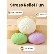 1pc Adult Stress Relieving Tabletop Toy Steamer Shaped Soft Squid Elastic Dough Toy Fun Handheld Novelty Toy Office Home Desk Decor Adult Party Random 4 Colors - 隨機顏色帶蒸籠 - 查看 7