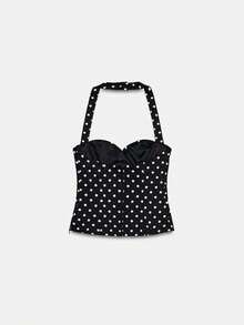Feminine Corset-Style Halter Top, Structured Sweetheart Neck Crop Top, Classic White Chic Tops for Women Going Out - Negro - Ver 5