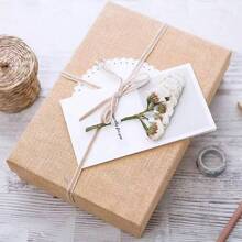2pcs Realistic Baby's Breath Flower Greeting Cards, Natural Preserved Fresh Flower Bouquet Cards, Handmade Birthday/Valentine's Day/Mother's Day Stationery, Mini Floral Cards For Various Occasions, Exquisite Dried Flower Gift Box With Breathing Bouquet, Blank Note Cards Suitable For Birthday, Wedding, Graduation Gifts - Sets - View 3