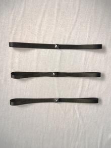 Kit Of 3 Basic Elastic Headbands For Yoga, Sports, And Running - Black - 3 BLACK - View 3