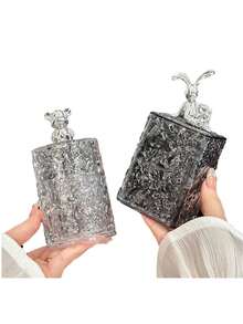 1pc Glacier Texture Toothpick Holder, High-End Home Dust-Proof Storage Box For Toothpicks, Dental Floss, Cotton Swabs - A - View 6