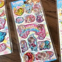 1pc Cartoon Retro Rabbit, Cute Girl, Shiny Sequin Stickers, Children Art & Craft Stickers Seal, Candy Drip Stickers, 3D Reusable Stickers For DIY Decoration, Interactive Stickers, Daily Decoration, Party Decoration, Children Sticker Games, Reward Stickers, Planner, Pencil Box, Envelope, Gift Box, Photo Frame - Multicolor - View 7