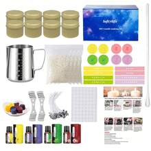 DIY Candle Making Kit, Soy Wax Candle Making Set For Beginners, Candle Making Supplies Include Fragrance Oil, Wick, Dye, Jars, Melting Pot - Gold-8Pcs - View 7