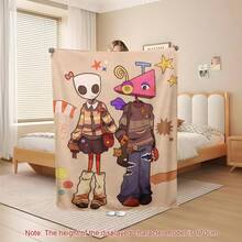 TADC Frog Jax Flannel Throw Blanket, The A-Amazing D-Digital Circus Cartoon Art Design, Soft Cozy Reversible Plush For Couch, Unique Pop Culture Gift For Fans,  Wall Home Decor For Bedroom Living Room - 多色4 - 查看 12