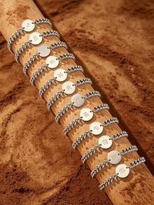MONALLY Hip Hop Foot Jewelry Stainless Steel 12 Zodiac Constellation Ankle Bracelet Men's Adjustable Cuban Chain Constellation Foot Anklet Perfect For Summer - Anklet - View 5