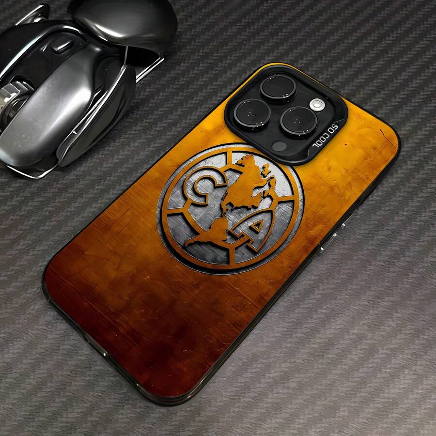 Papel pintado con textura de oro y plata del Club Américafunda de teléfono Fundas compatibles con ,Apple,VIVO,OPPO,,, y Honor.Fabricadas en silicona TPU,ofrecen protección contra golpes y caídas. - Negro - Ver 1