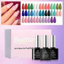 Beetles Spring Gel Polish Set - 20 Colors Red Green White Black Nude Spring Gel Nail Polish With Base Top Coat - 20 Colors Vibrant Subtle - 查看 1