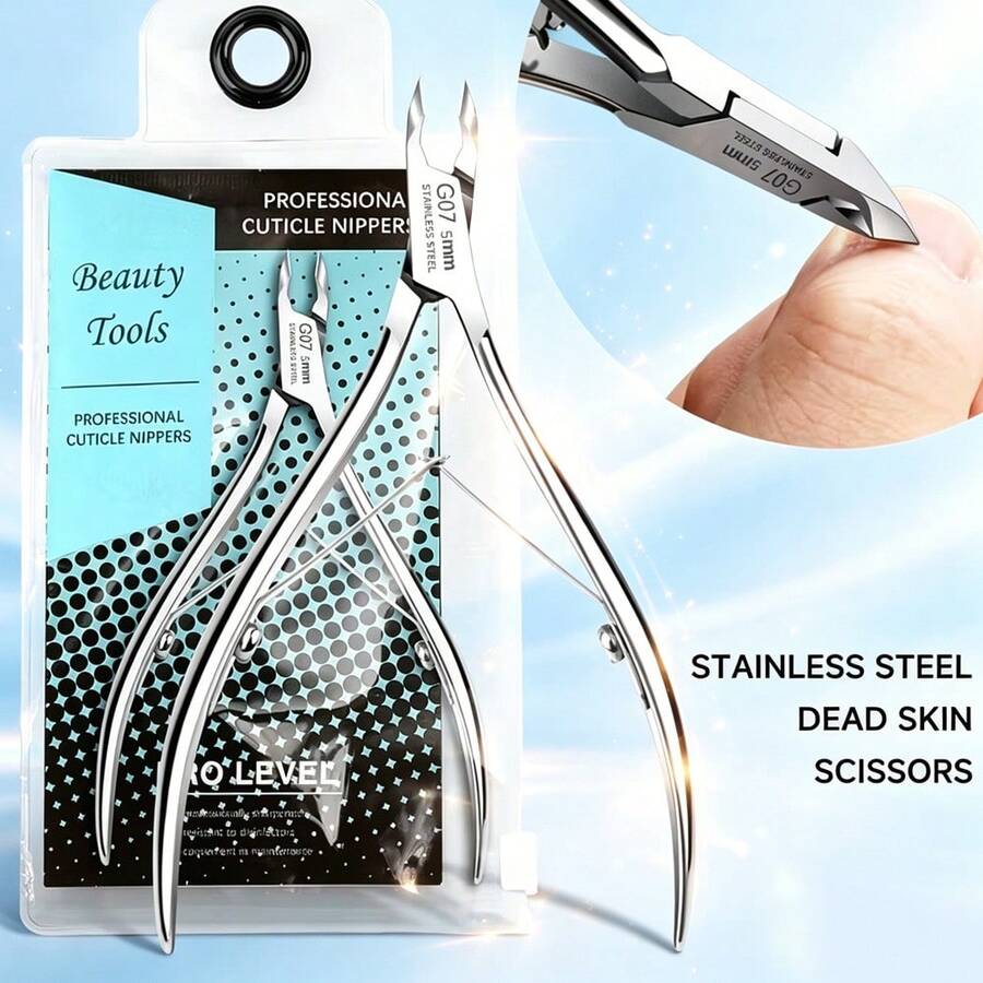 Cortaúñas profesional, Alicates multifunción para piel muerta, Usado para el recorte preciso de cutículas y uñas encarnadas, Herramienta para el cuidado de las uñas, Cortaúñas de acero inoxidable con hoja afilada, Diseño de doble punta afilado y sin esfuerzo, Mango ergonómico para un agarre cómodo - Multicolor - Ver 1