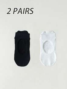 1/2/4 Pairs Foot Mesh Breathable Non-Slip Socks, Yoga Pilates Ankle Socks, Pure Cotton Sports Boat Socks For Women - Multicolor - View 7