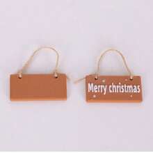 1:12 Dollhouse Miniature Christmas Sign Decor, Farm House Scene Model, Mini Christmas Decoration Accessories, Doll House Rural Props, Countryside Style Holiday Decor, Miniature Scene Building Accessories, Photography Backdrop Decor, DIY Shooting Props, Miniature Model Scenery - Multicolor - View 6