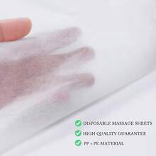 Bộ 10/20/50/100 chiếc ga trải giường massage dày dặn, mềm mại, kích thước 32" x 71", ga trải giường SPA dùng một lần, ga trải giường massage không dệt thêu, thoáng khí, dùng cho hình xăm thẩm mỹ. - trắng - Xem 6
