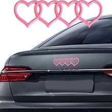 3D Heart-Shaped Car Logo Sticker, Self-Adhesive Car Badge, Easy To Install - Suitable For Most Vehicles - A - View 8