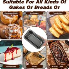 1/12 Pcs Mini Loaf Pan For Baking Bread, Non-Stick Carbon Steel Baking Bread Pan 6.1 X 3.3 X 2.1 Inches Small Banana Bread Tins For Oven Bake Small Rectangular Bread - Multicolor - View 8