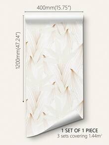 SUPSTICKER 1 Roll Boho Black Line Banana Leaf Wallpaper, Peel And Stick Waterproof Removable, 15.75x39.37/118.11/196.85in, For Wall Cabinet Drawer - Black - View 4