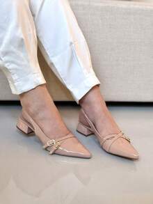 Easy-To-Wear Slingback Pump With A 3cm Heel. - Khỏa thân - Xem 6