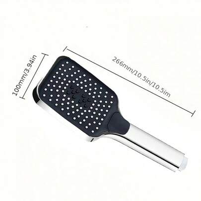 Tatukiko 3-Function Shower Head Set - Extra Large Panel, With 1.5m Hose - High Pressure Rain, Massage And Mist Modes - Easy Installation, Universal Fit, Designed For Shower Use Only!