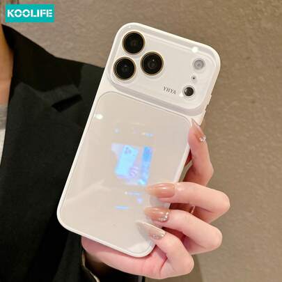 Koolife 1 件装亮面纯白色手机壳，大摄像头窗口，防摔防震，优雅简约设计，兼容 Apple 17/17 Pro/17 Pro Max